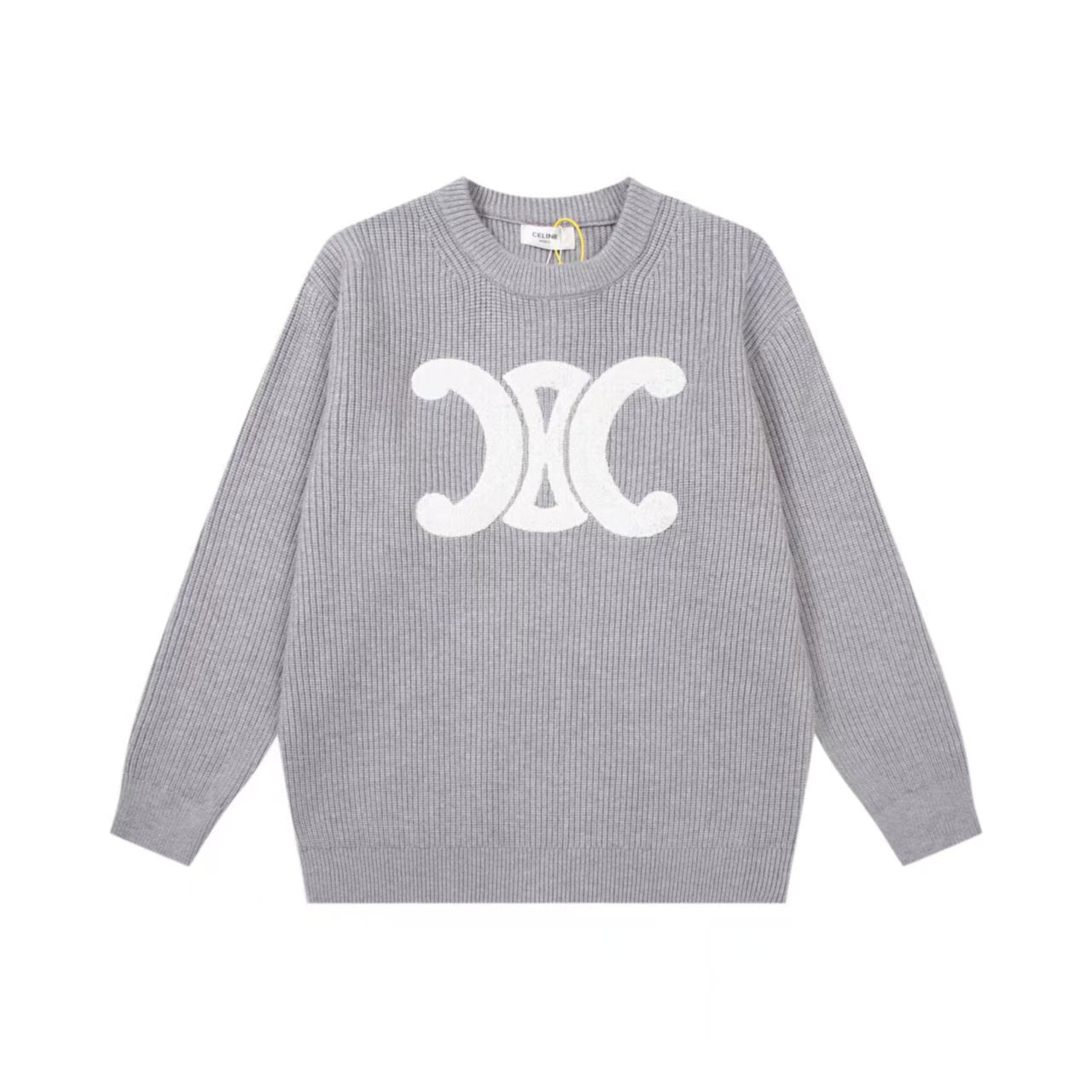 Double C Wool Pullover Sweater GREY