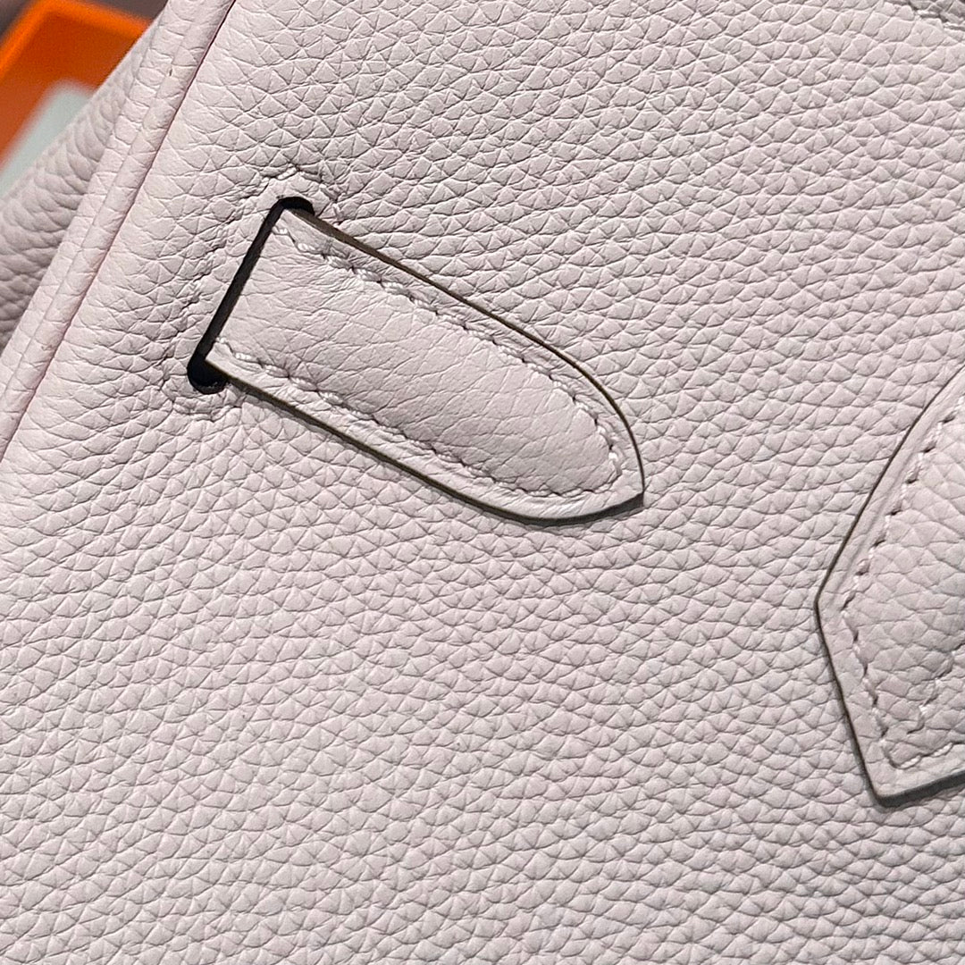 HERMES 25S BIRKIN 30 IN PINK BABY CALFSKIN SILVER HARDWARE