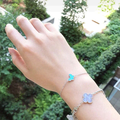 [basloveJW]BUTTERFLY TÜRKIS SCHMETTERLINGSARMBAND SILBER