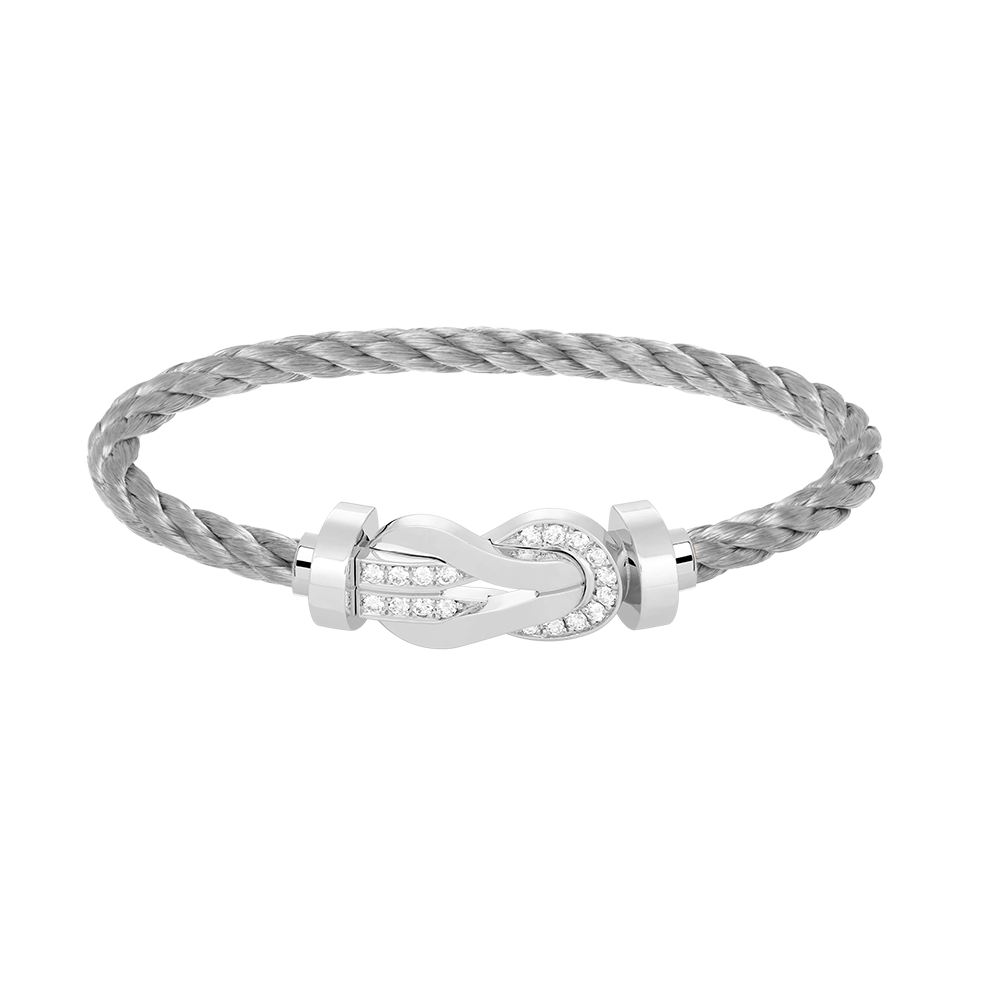 [AURORA]CHANCE GROSSES 8-FACH-SCHNALLE HALBDIAMANTARMBAND SILBER
