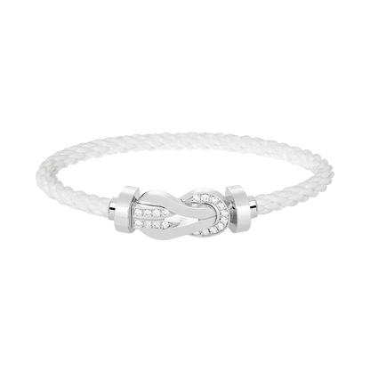 [AURORA]CHANCE GROSSES 8-FACH-SCHNALLE HALBDIAMANTARMBAND SILBER