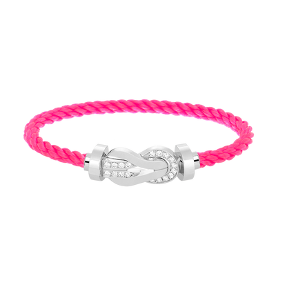 [AURORA]CHANCE GROSSES 8-FACH-SCHNALLE HALBDIAMANTARMBAND SILBER