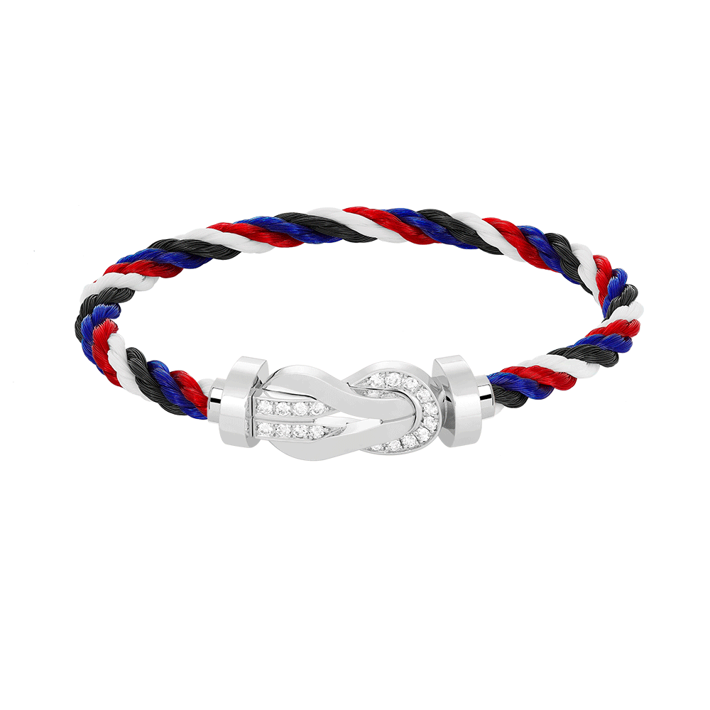 [AURORA]CHANCE GROSSES 8-FACH-SCHNALLE HALBDIAMANTARMBAND SILBER
