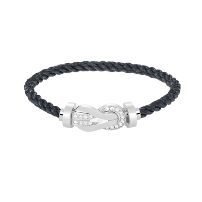[AURORA]CHANCE GROSSES 8-FACH-SCHNALLE HALBDIAMANTARMBAND SILBER