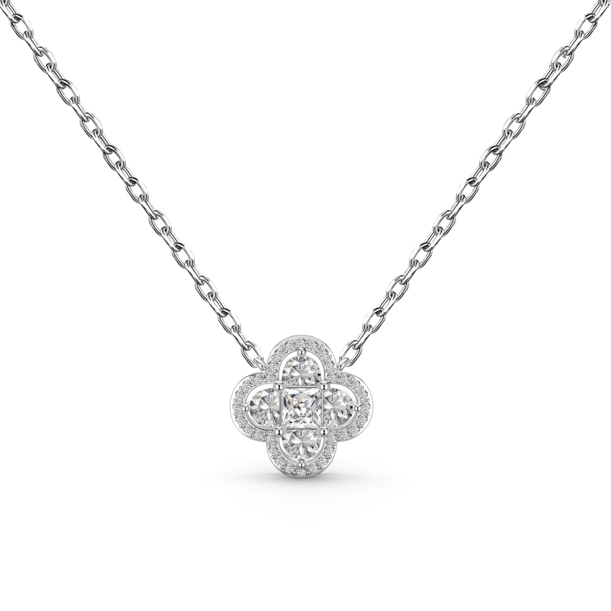 [AURORA]Spliced Lucky Four-Leaf Clover Versatile Necklace