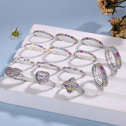 [AURORA]Ornate Vibrant Round Cut Daily Ring