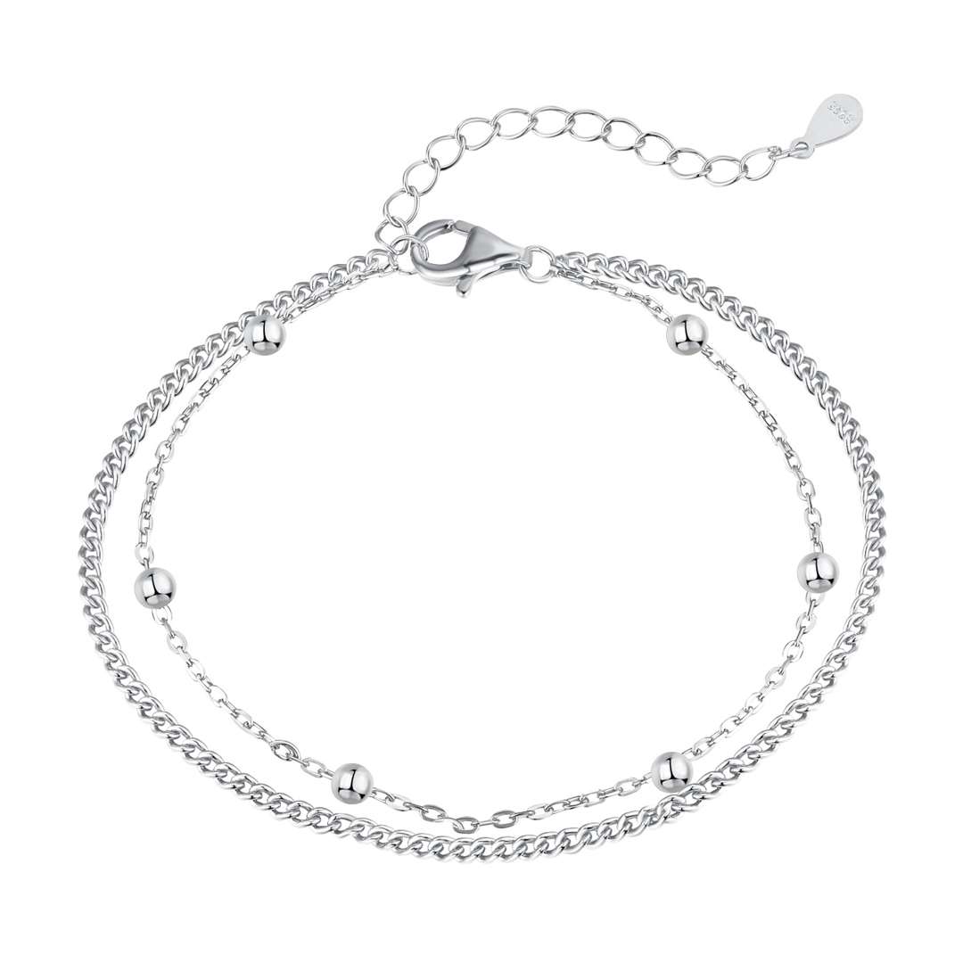 [AURORA]Delicate Bead Double Layer Bracelet
