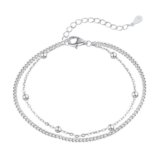 [AURORA]Delicate Bead Double Layer Bracelet