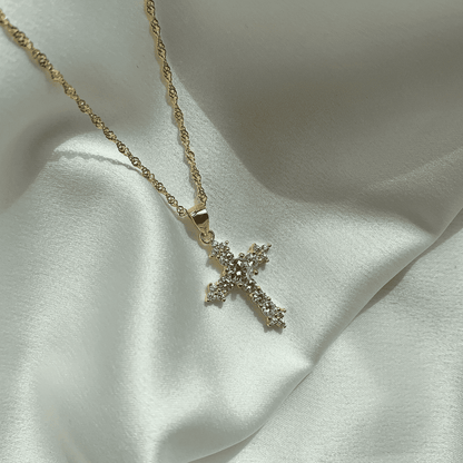 [AURORA]Delicate Cross Shape Necklace