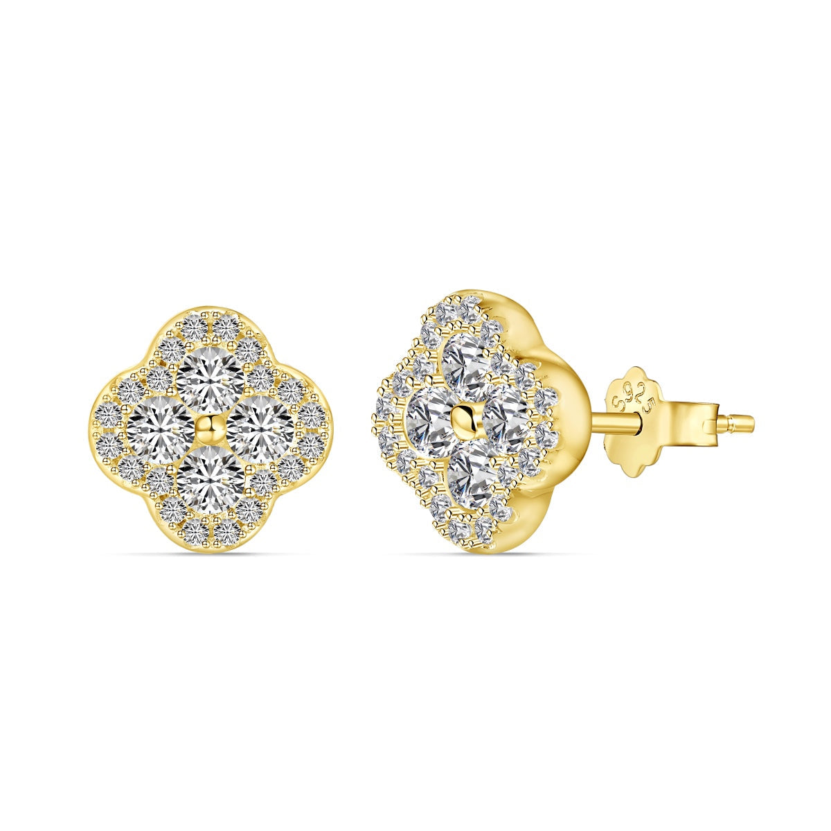 [AURORA]Four-Leaf Clover Flower Shaped Earrings