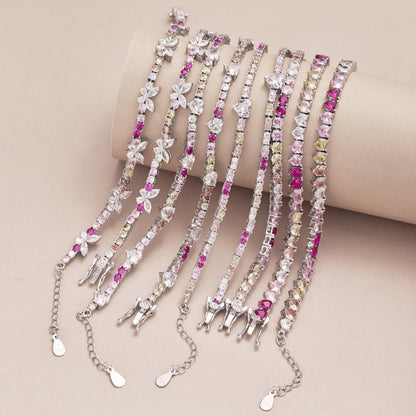 [AURORA]Delicate Colorful Emerald Cut Party Bracelet