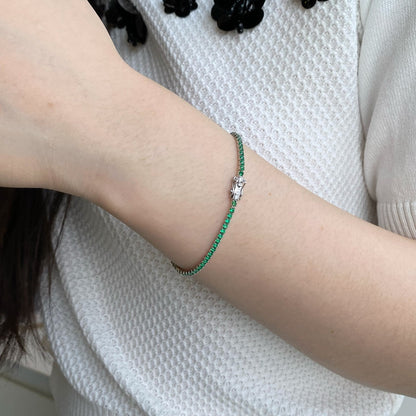 [AURORA]Dazzling Colorful Round Cut Daily Bracelet