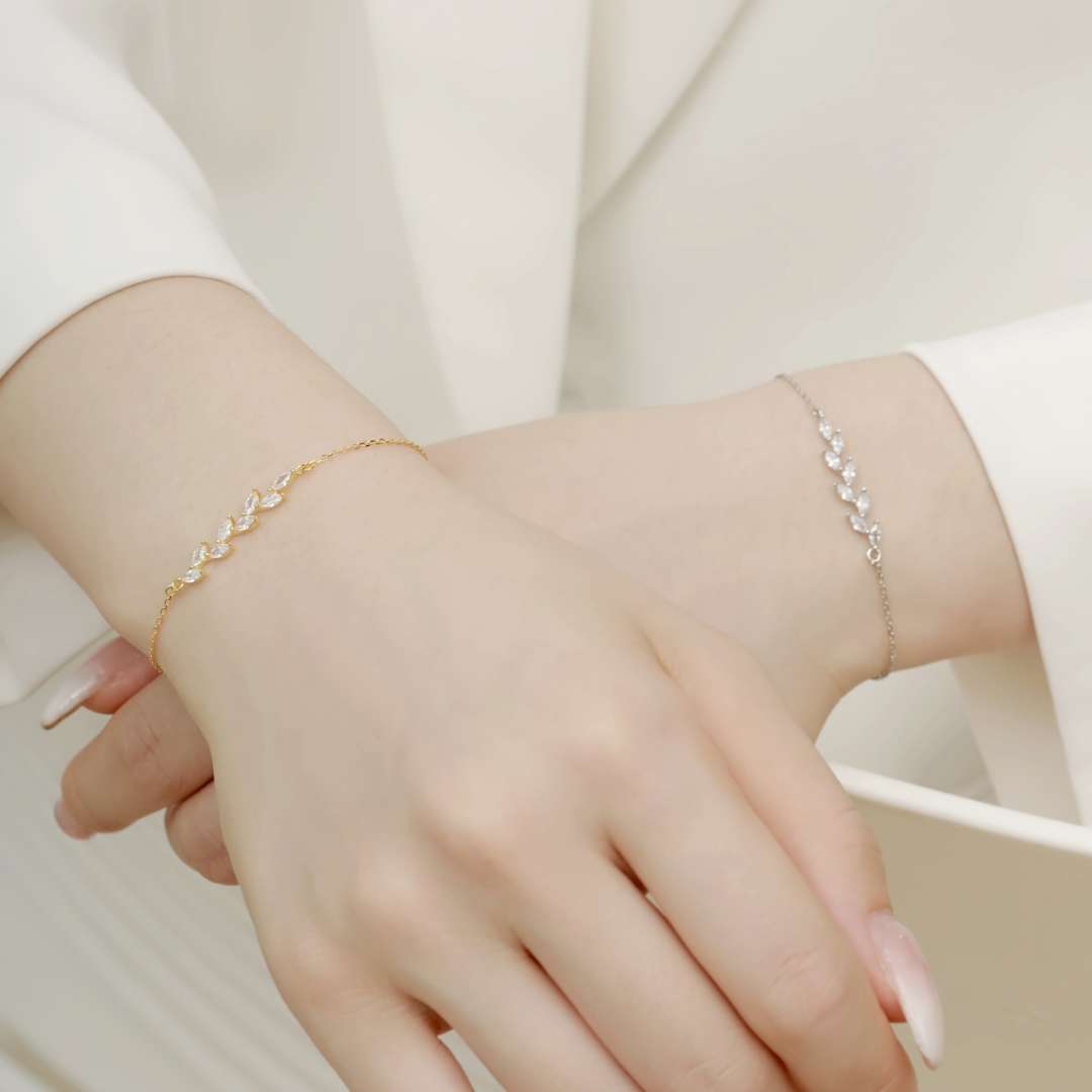 [AURORA]Elegant Wheat Leaves Shape Bracelet