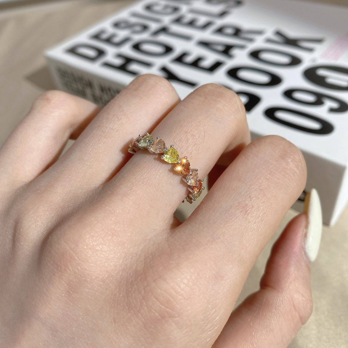[AURORA]0.25 Carat Radiant Romance Heart Cut Lover Ring