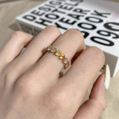 [AURORA]0.25 Carat Radiant Romance Heart Cut Lover Ring