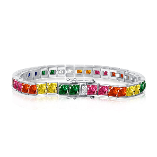 [AURORA]Brilliant Square Cut  Bracelet