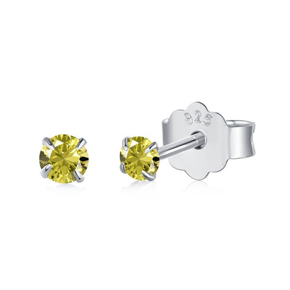 [AURORA]Delicate Solitaire Earrings