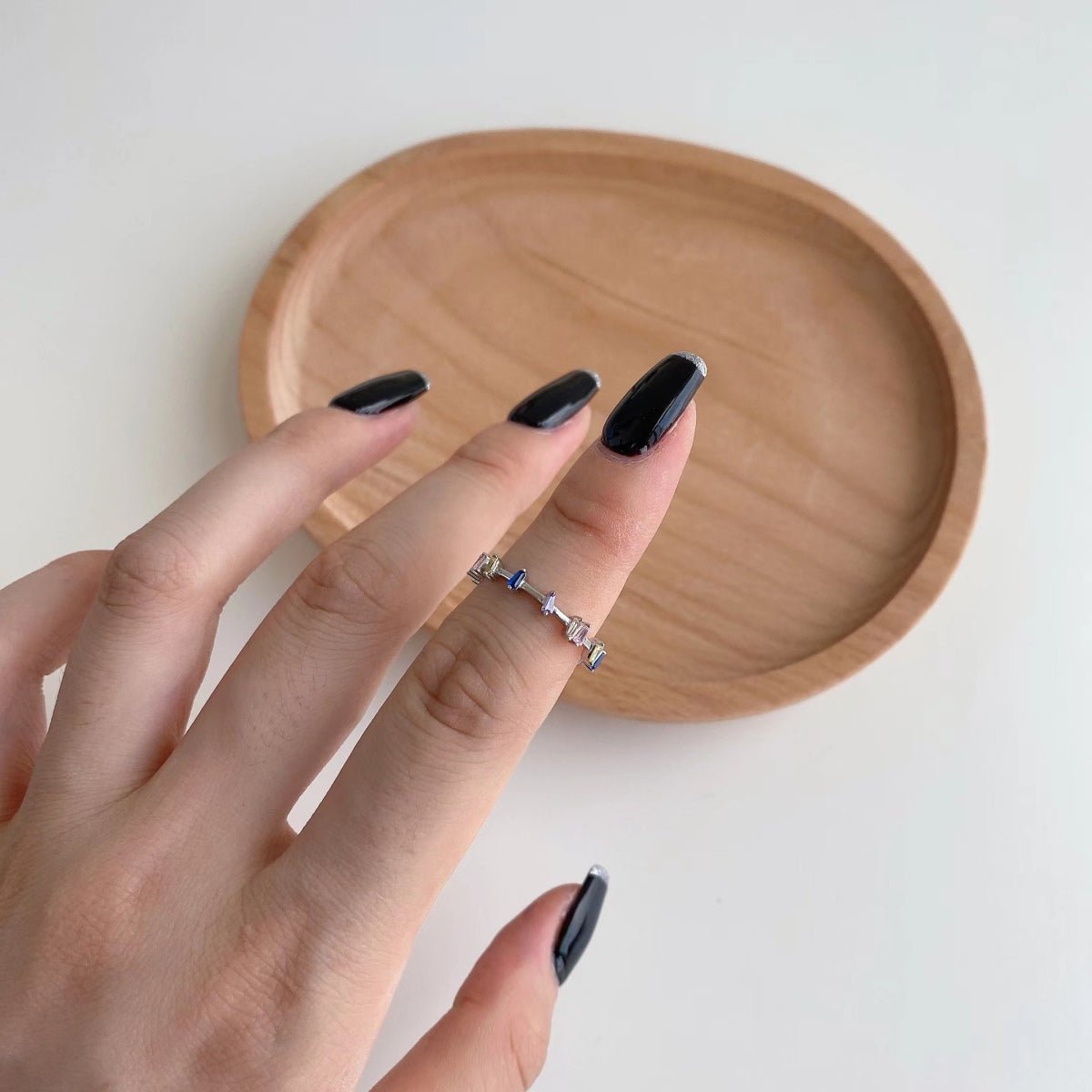 [AURORA]Unique Trapezoid Cut Daily Ring