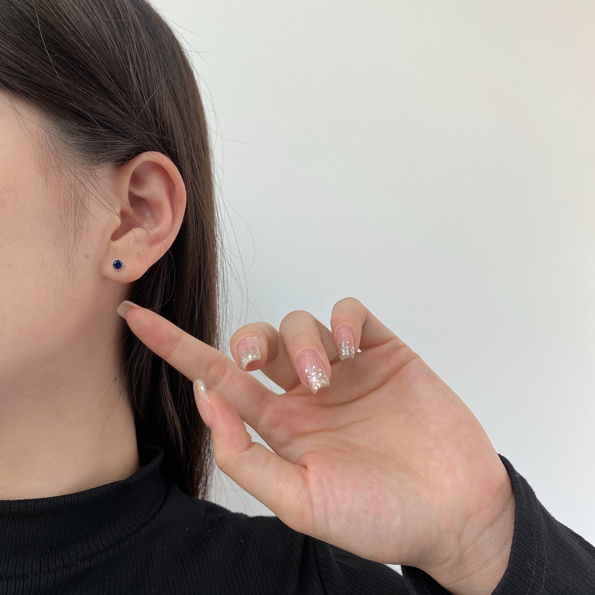 [AURORA]Sparkling Colorful Round Shape Earrings