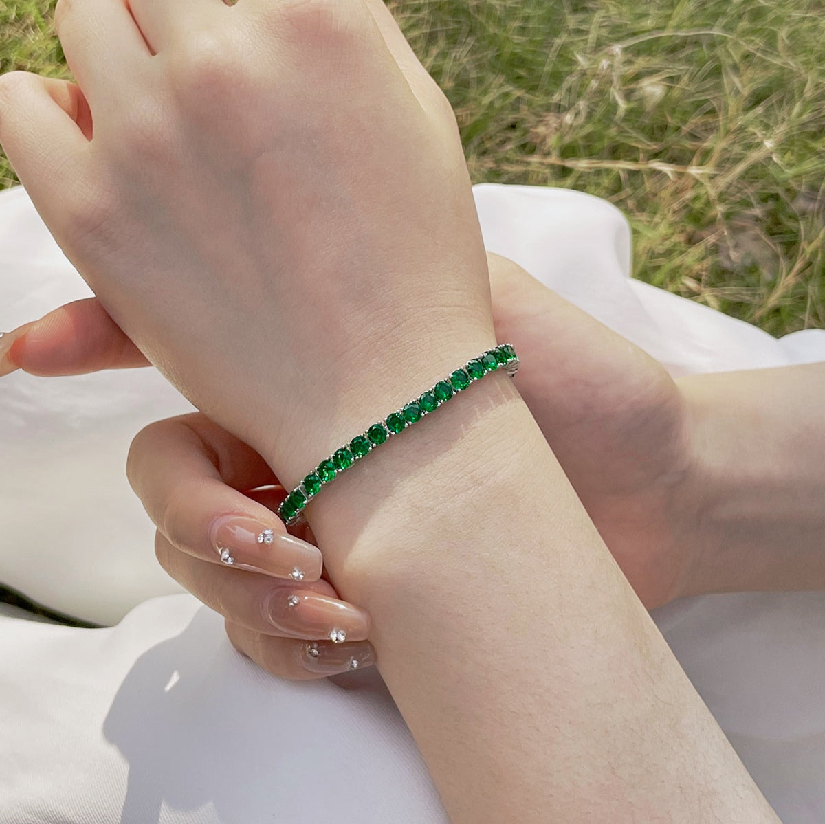 [AURORA]Radiant Colorful Round Cut Party Bracelet