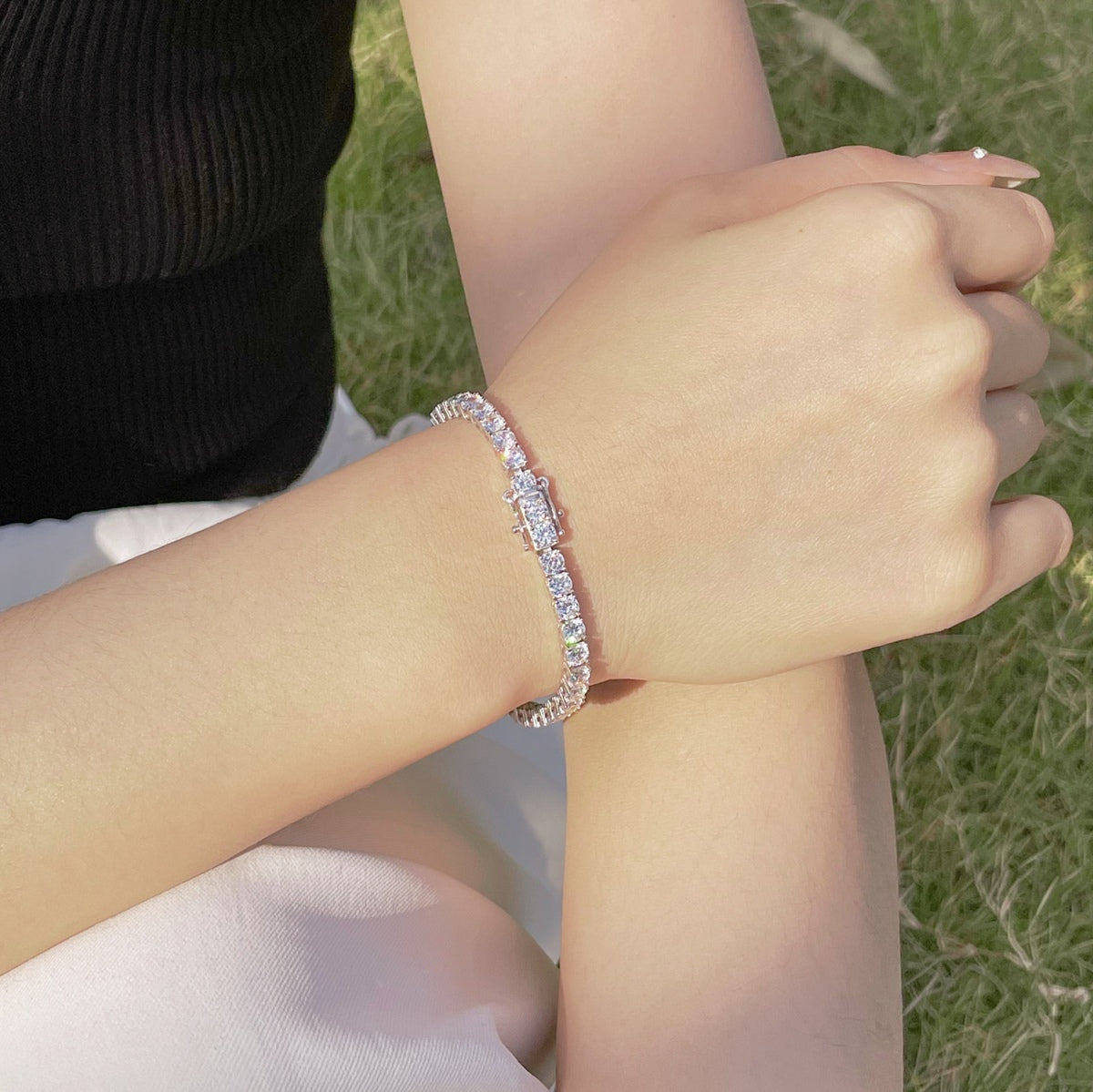 [AURORA]Radiant Colorful Round Cut Party Bracelet