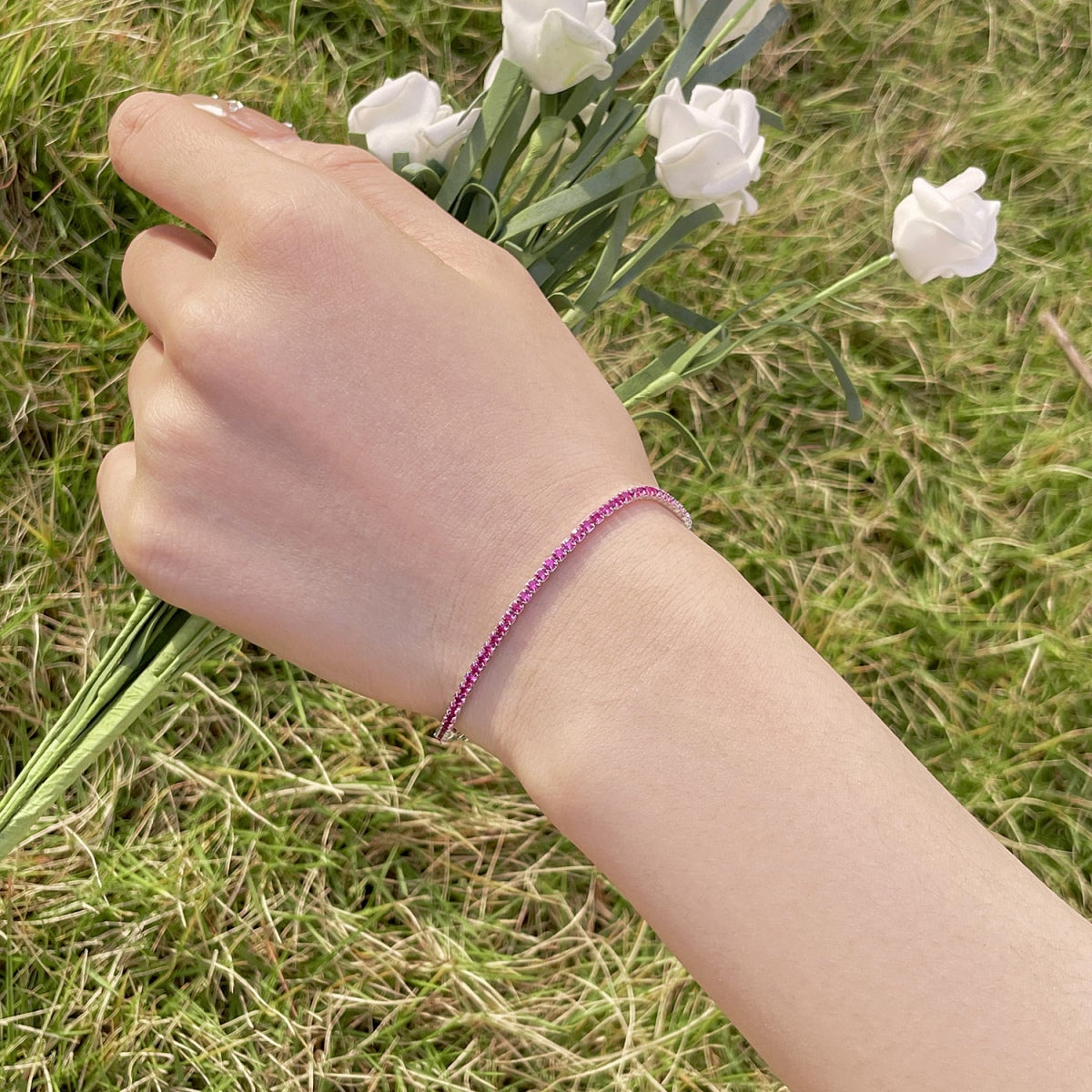[AURORA]Radiant Colorful Round Cut Party Bracelet