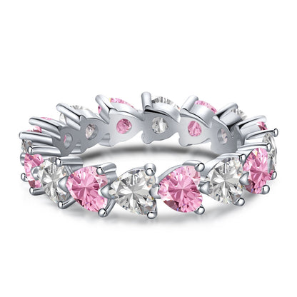[AURORA]0.25 Carat Radiant Romance Heart Cut Lover Ring