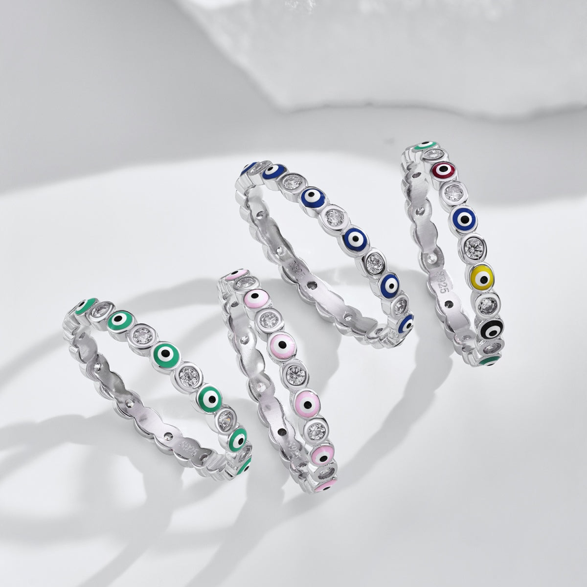 [AURORA]Sparkling Vibrant Round Shape Daily Ring