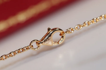 [AURORA]LOVE NECKLACE PINK GOLD AND SILVER