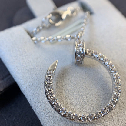 [AURORA]JUSTE NECKLACE SILVER DIAMONDS