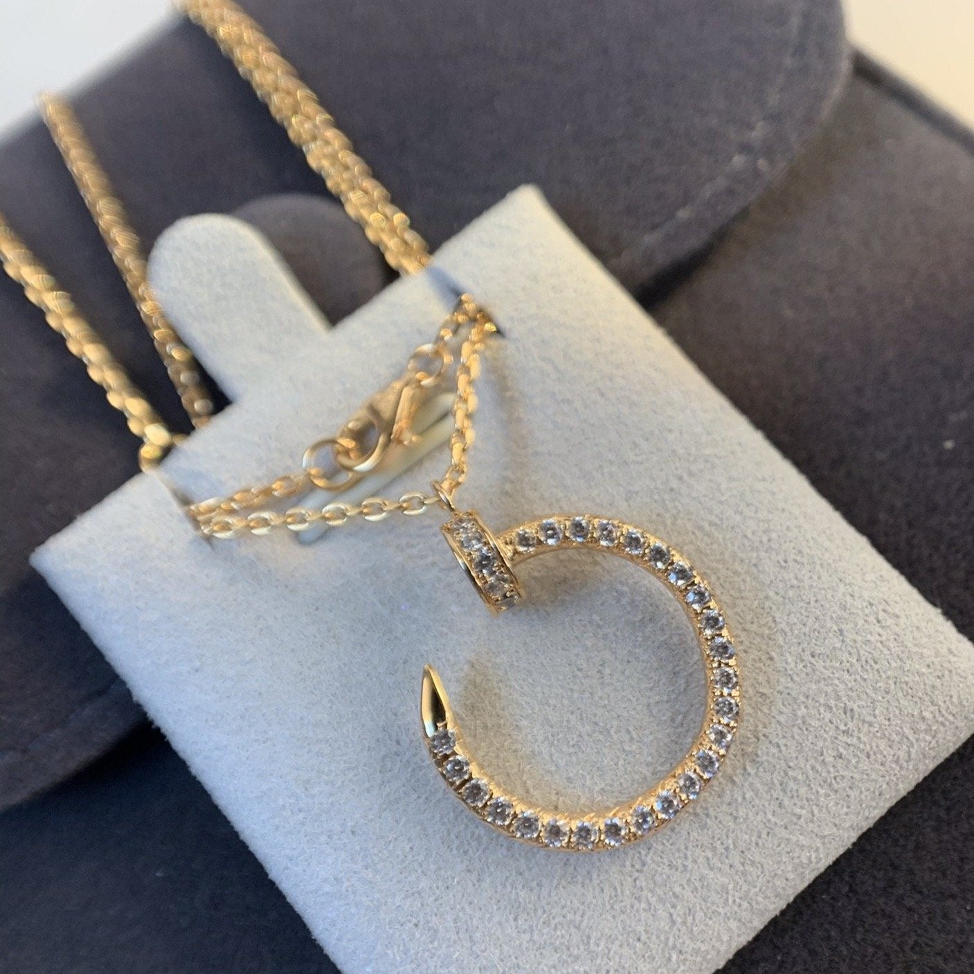 [AURORA]JUSTE NECKLACE PINK GOLD DIAMONDS