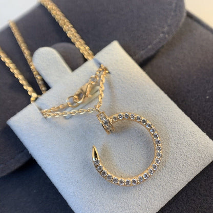 [AURORA]JUSTE NECKLACE PINK GOLD DIAMONDS