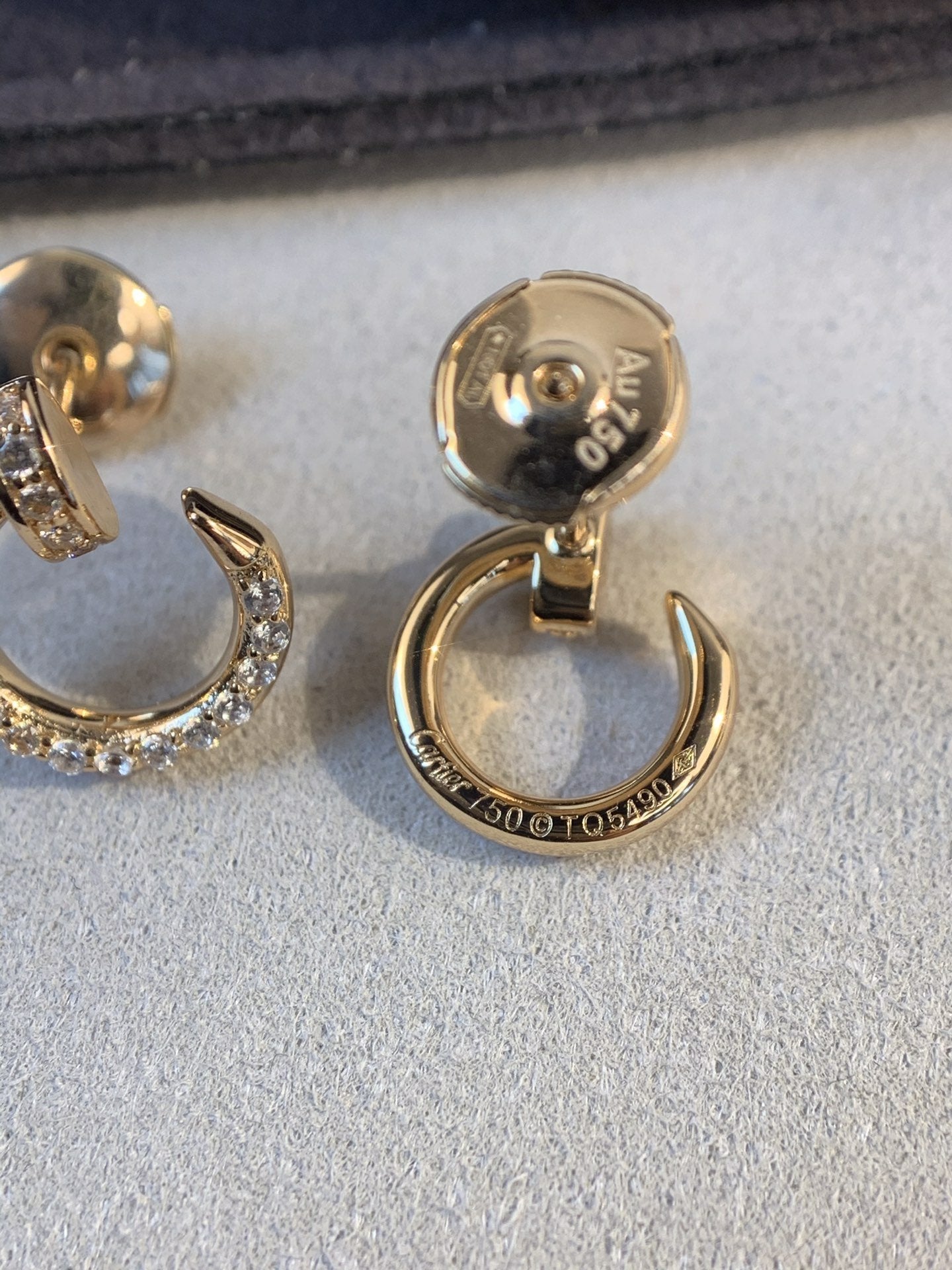 [AURORA]JUSTE EARRINGS GOLD DIAMONDS