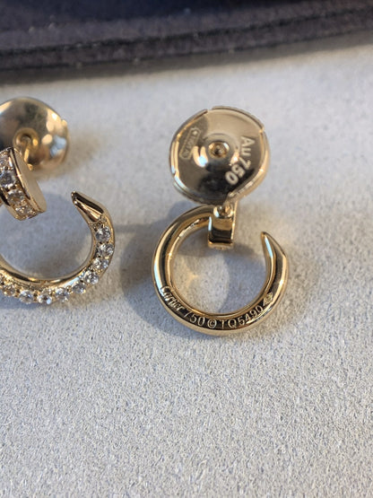 [AURORA]JUSTE EARRINGS GOLD DIAMONDS