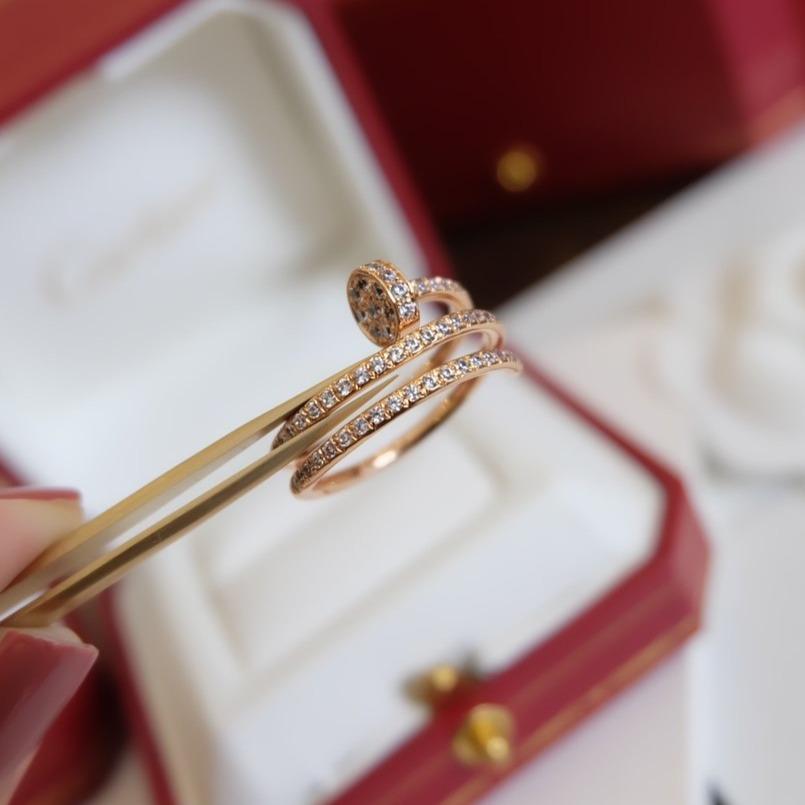 [AURORA]JUSTE RING 1.8MM PINK GOLD DOUBLE ROW DIAMONDS