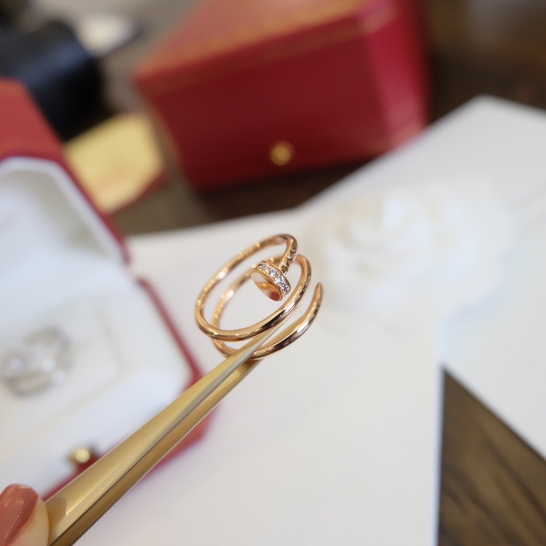 [AURORA]JUSTE RING 1,8MM ROTGOLD DOPPELREIHIG 