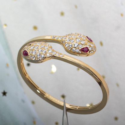 [AURORA]SERPENTI ARMBAND ROTGOLD DIAMANT DOPPELSCHLANGE
