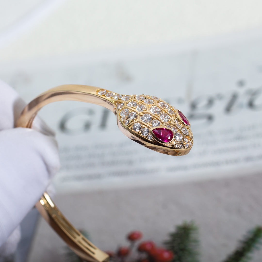 [AURORA]SERPENTI ARMBAND ROTGOLD DIAMANT DOPPELSCHLANGE