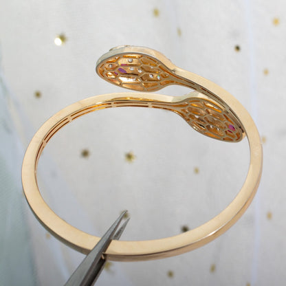 [AURORA]SERPENTI ARMBAND ROTGOLD DIAMANT DOPPELSCHLANGE