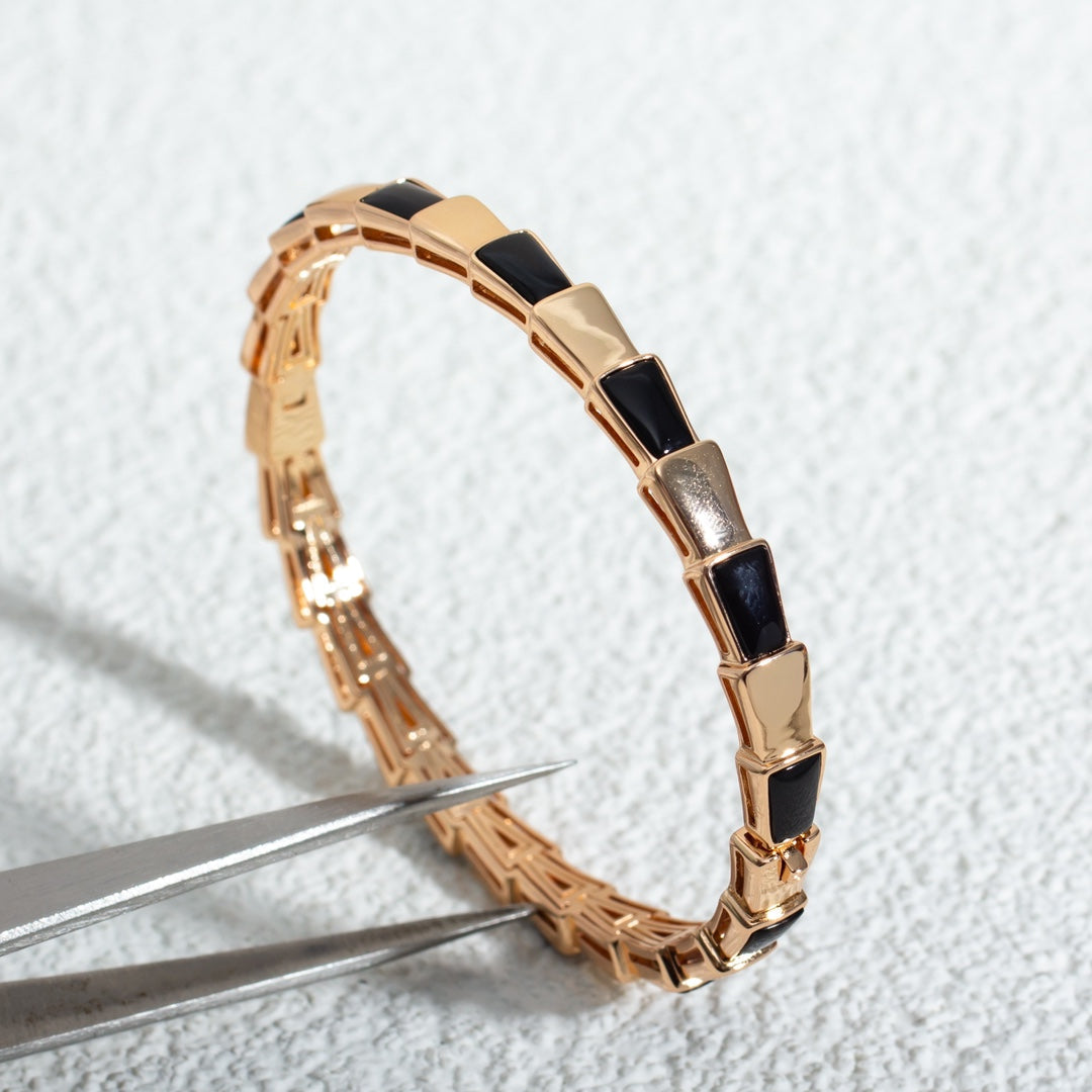 [AURORA]SERPENTI BRACELET PINK GOLD ONYX