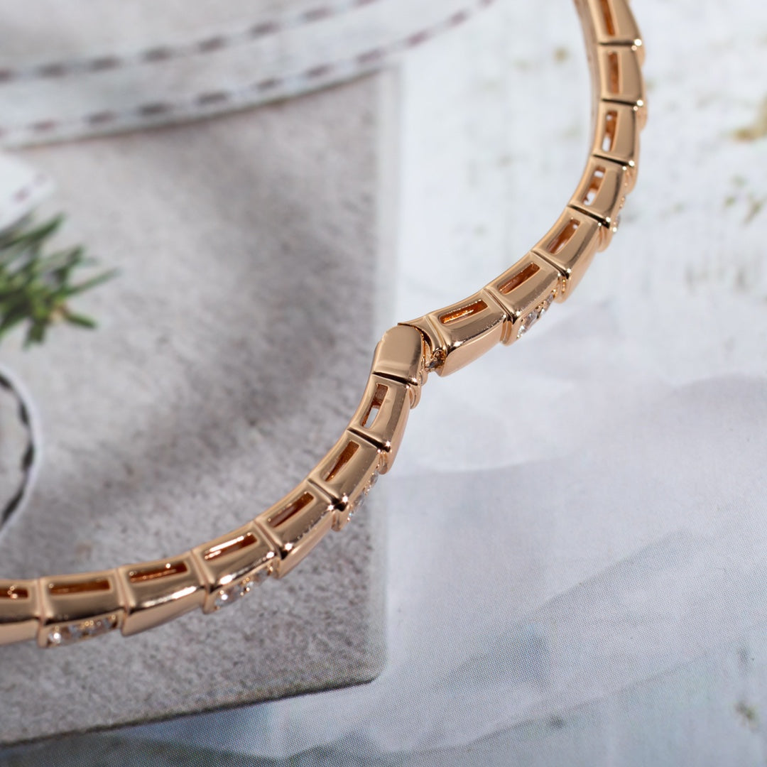 [AURORA]SERPENTI-ARMBAND ROSA GOLDDIAMANT