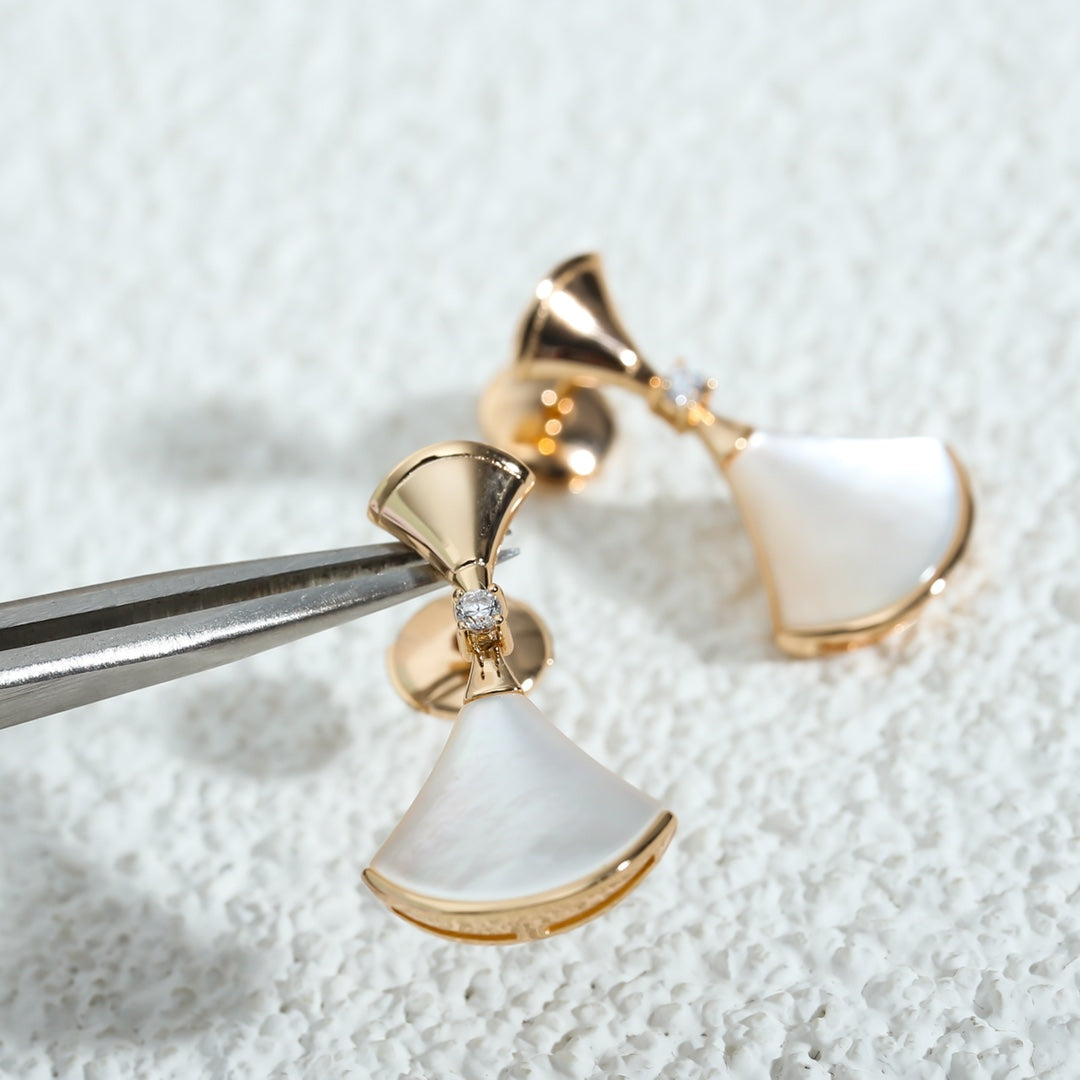 [AURORA]DREAM MOP PINK GOLD EARRINGS