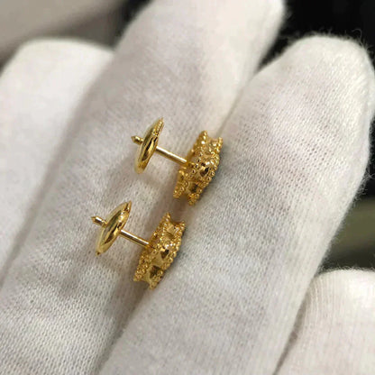 [basloveJW]CLOVER MINI 9,5MM MALACHIT OHRRINGE