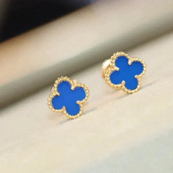 [basloveJW]CLOVER MINI 9,5MM TÜRKIS OHRRINGE