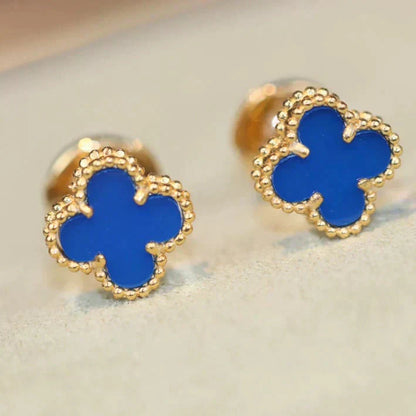 [basloveJW]CLOVER MINI 9,5MM TÜRKIS OHRRINGE