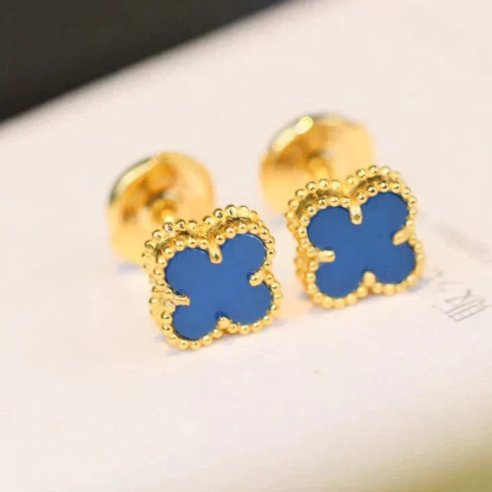 [basloveJW]CLOVER MINI 9,5MM TÜRKIS OHRRINGE