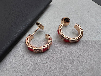 [AURORA]SERPENTI KARNEOL ROTGOLD OHRRINGE