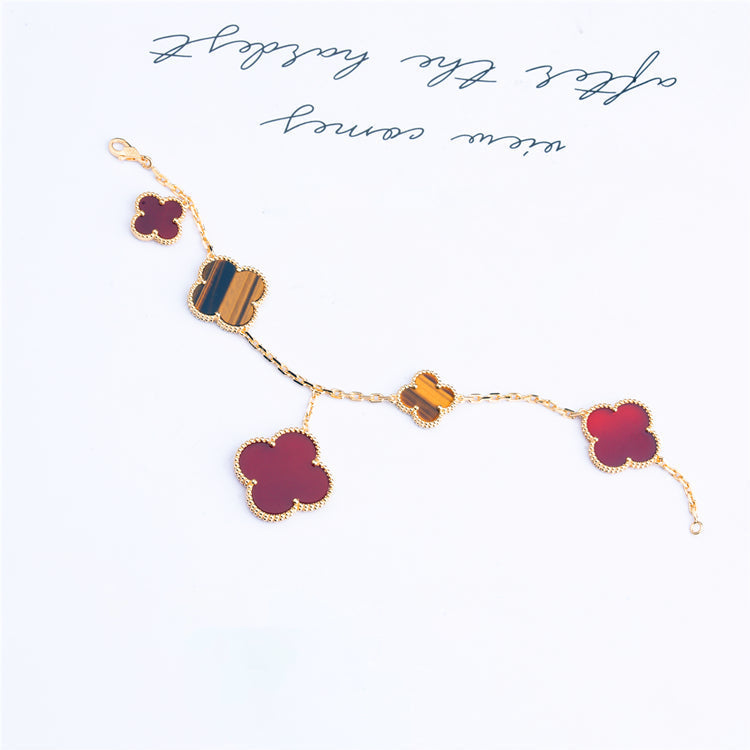 [basloveJW]KLEE-ARMBAND 5 MOTIVE KARNEOL TIGERAUGE