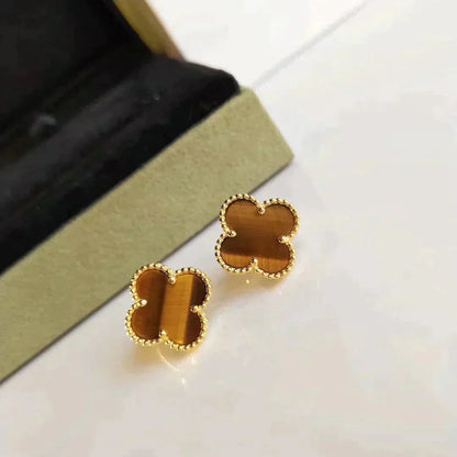 [basloveJW]CLOVER MEDIUM 1 MOTIFS TIGERAUGE OHRRINGE