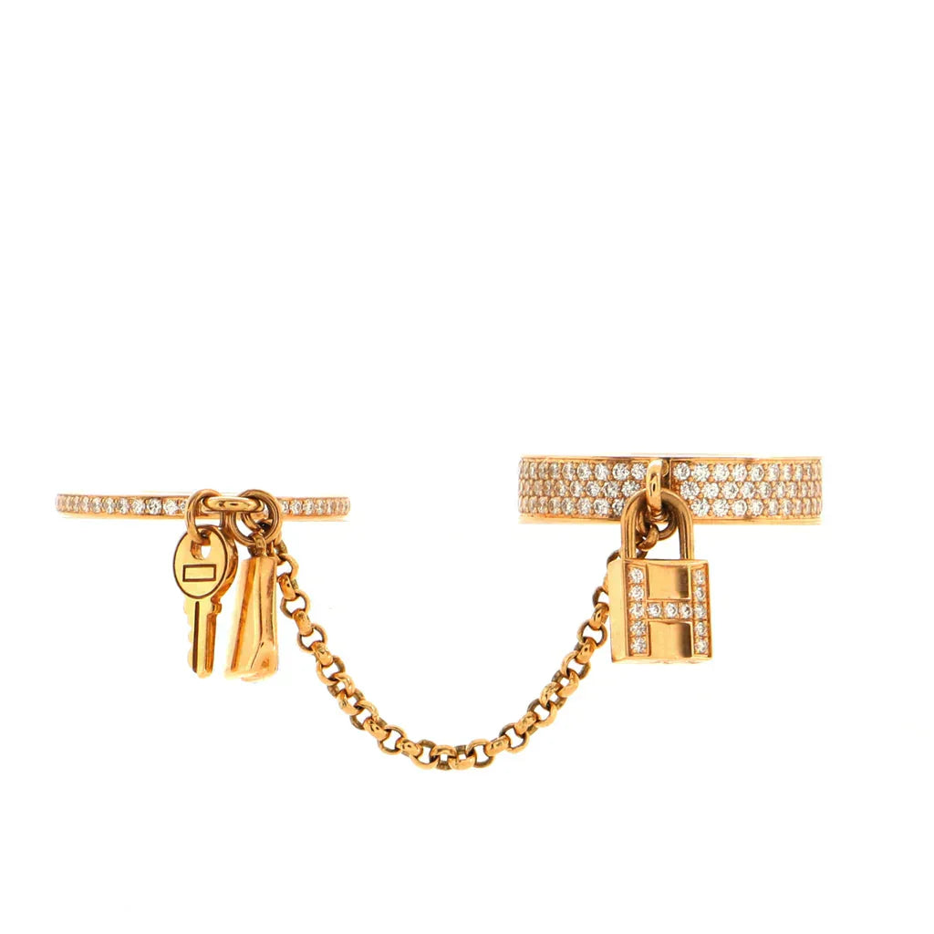 [AURORA]HM KELLY CLOCHETTE DOUBLE RING IN  WITH DIAMONDS